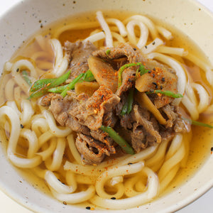 udon with simmered beef