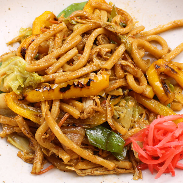 Spring Veggie Yaki Udon with Chicken