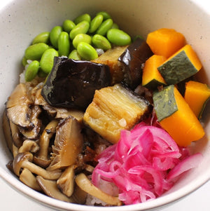 Eggplant and Mushroom Poke Bowl (Vegan)