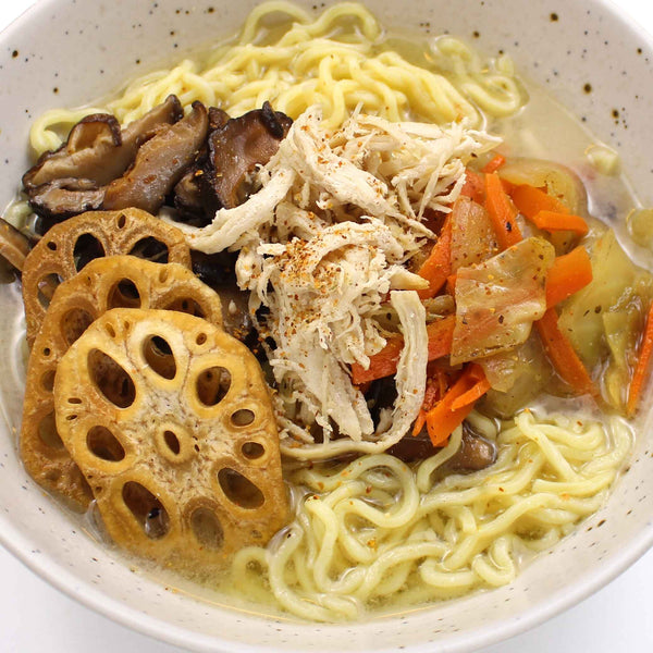 Ginger Shio Ramen with Chicken and Winter Seasonal Veggies