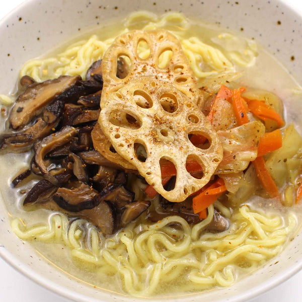 Ginger Shio Ramen with Winter Seasonal Veggies (Vegan)