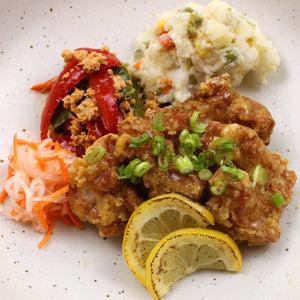 Karaage (Fried Chicken) with Japanese Potato Salad