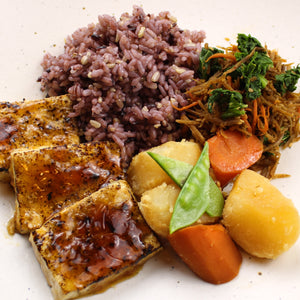 Tofu with Teriyaki Plum (Ume) Sauce (Vegan)