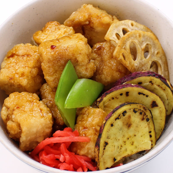 Autumn Karaage Tofu Bowl (Vegan)