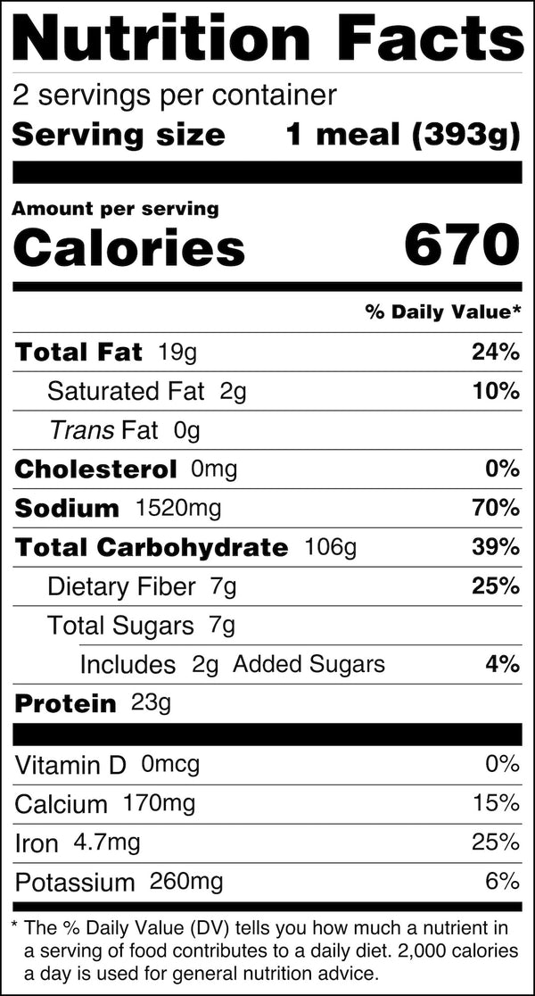 Tan Tan Ramen with Crumbled Tofu (Vegan) Nutrition Label